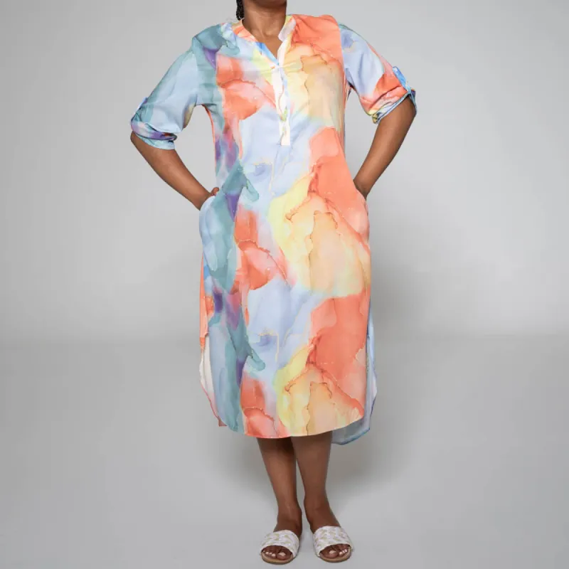 Plus Size Printed Tunic sold by Fashion World