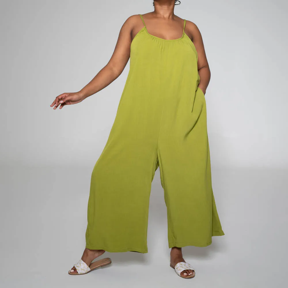Strappy Viscose Chartreuse Jumpsuit sold by Fashion World product image thumbnail 3