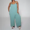 Strappy Viscose Sage Jumpsuit sold by Fashion World
