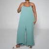 Strappy Viscose Sage Jumpsuit sold by Fashion World