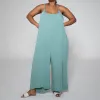 Strappy Viscose Sage Jumpsuit sold by Fashion World