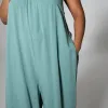 Strappy Viscose Sage Jumpsuit sold by Fashion World