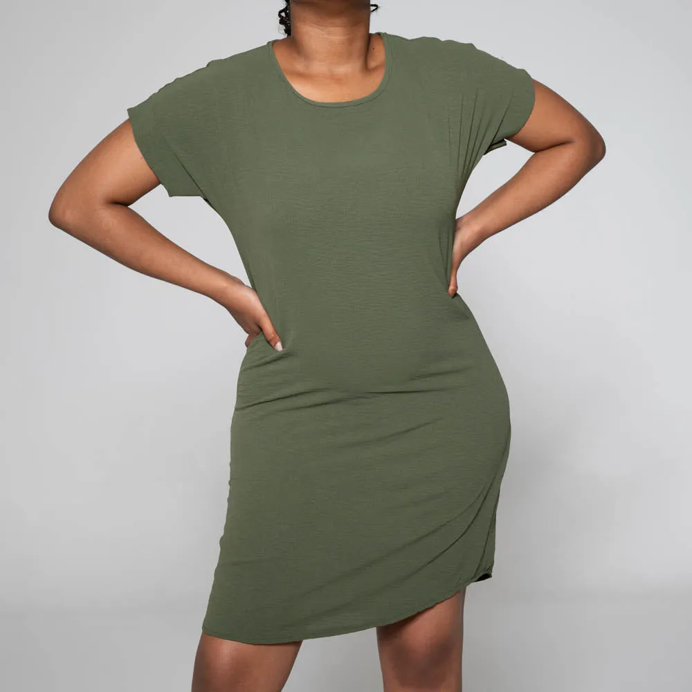 Olive Short Sleeve Tunic sold by Fashion World product image thumbnail 3