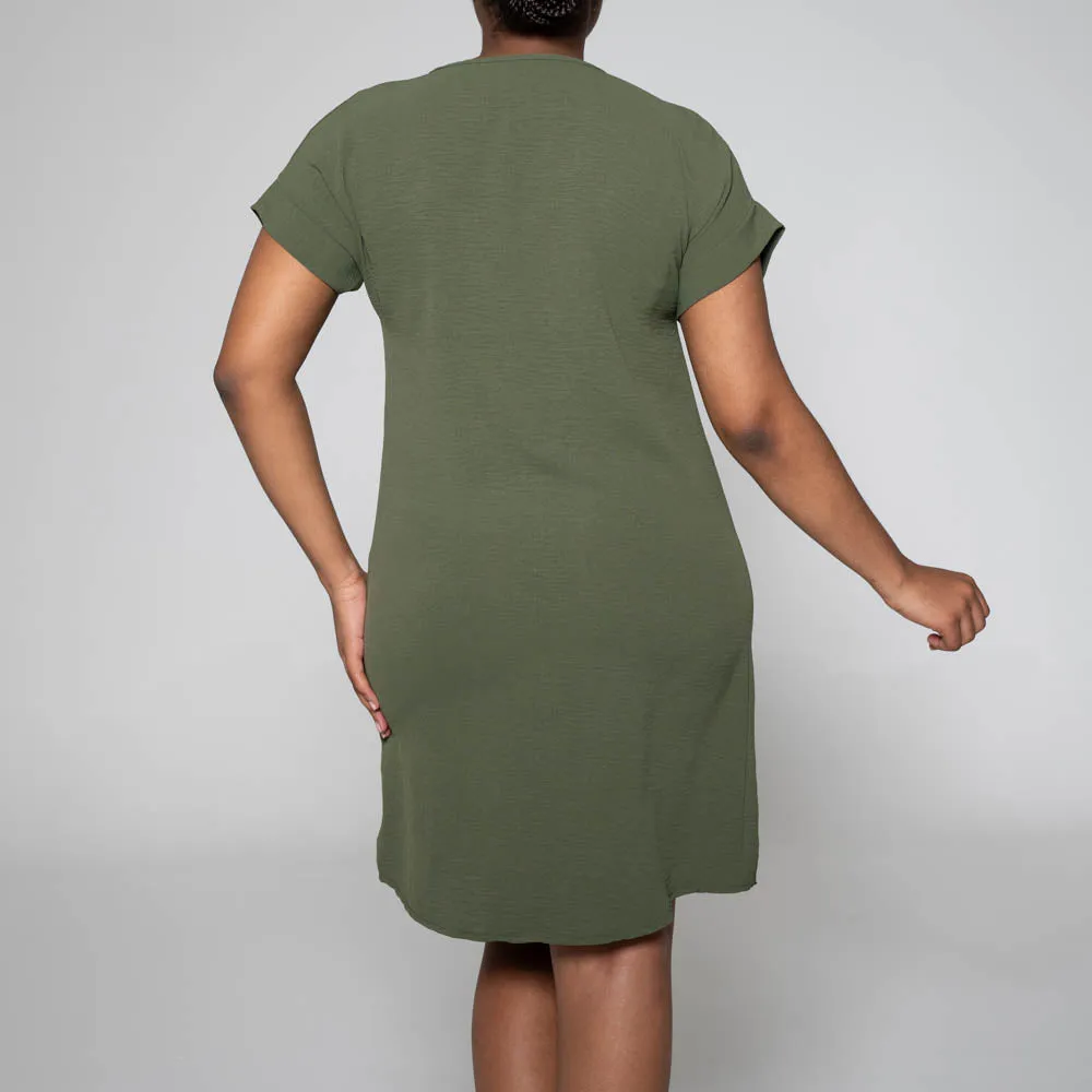 Olive Short Sleeve Tunic sold by Fashion World product image thumbnail 5