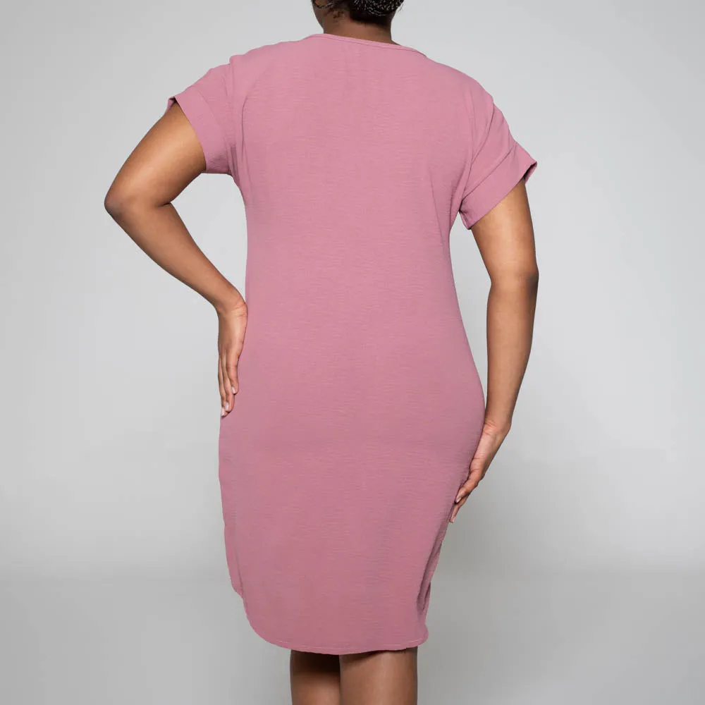 Mauve Short Sleeve Tunic sold by Fashion World product image thumbnail 5