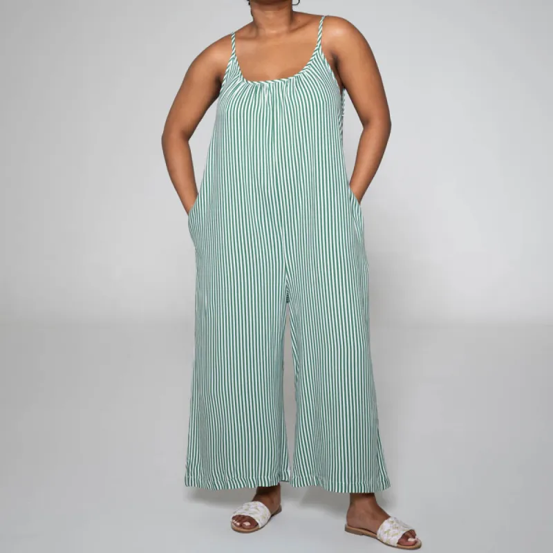 Striped Viscose Jumpsuit sold by Fashion World