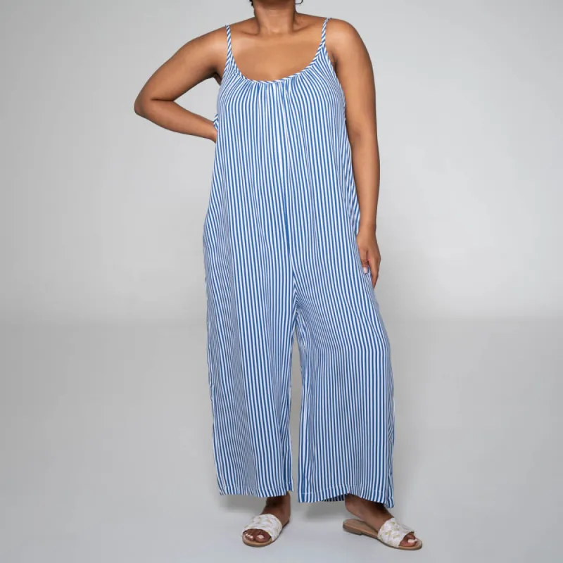 Striped Viscose Jumpsuit sold by Fashion World