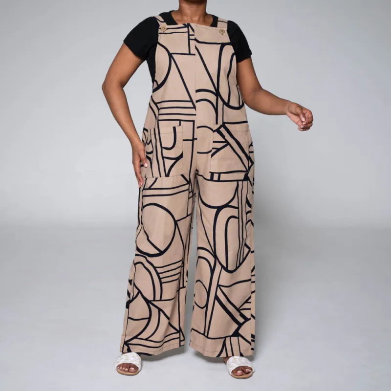 Printed Linen Jumpsuit sold by Fashion World