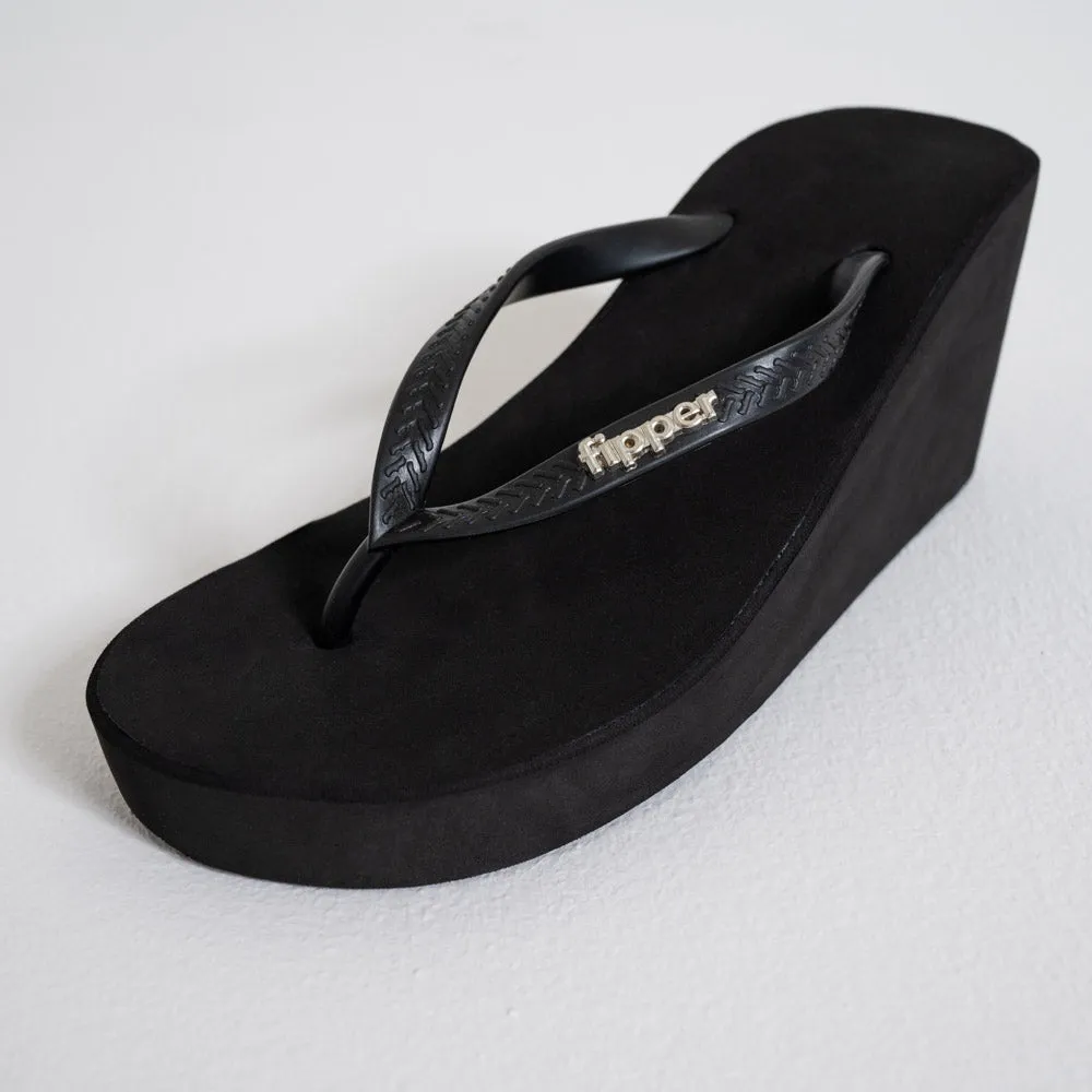 Black Wedge Sandals sold by Fashion World