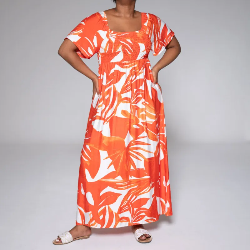 Printed Short Sleeve Dress sold by Fashion World