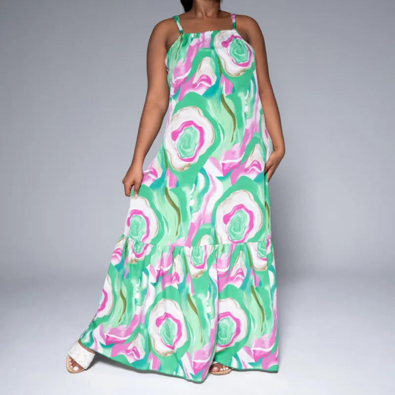 Green Halter Neck Dress sold by Fashion World