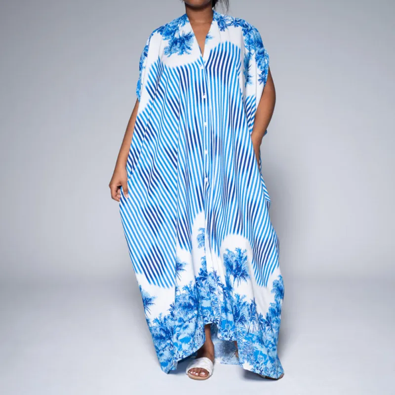 Blue Printed Tunic sold by Fashion World