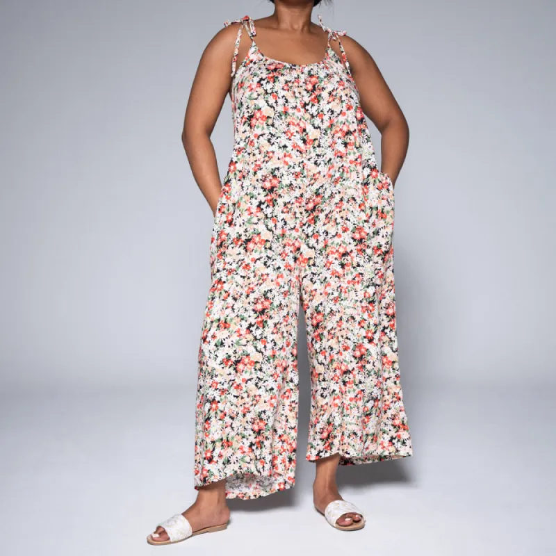 Strappy Viscose Printed Jumpsuit sold by Fashion World