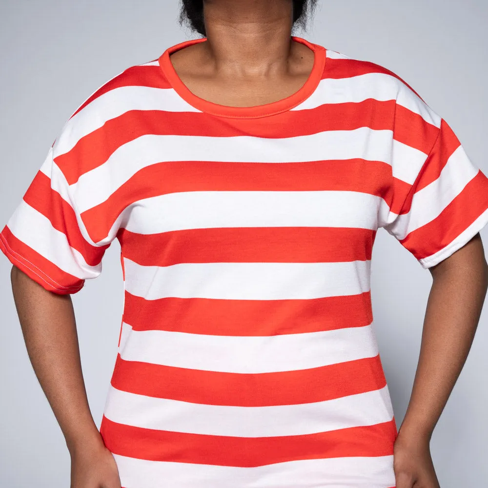 Terracotta Striped Top And Shorts sold by Fashion World product image thumbnail 4