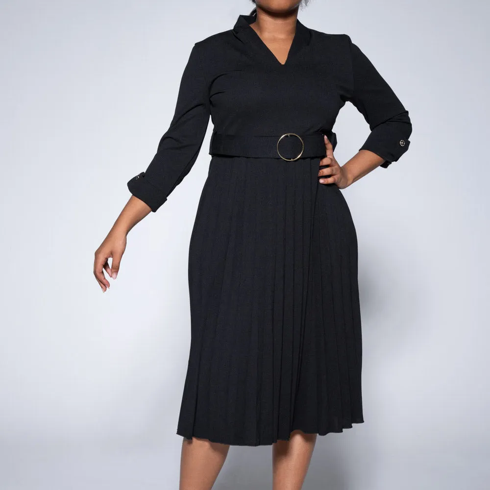 Black Pleated Dress sold by Fashion World product image thumbnail 2