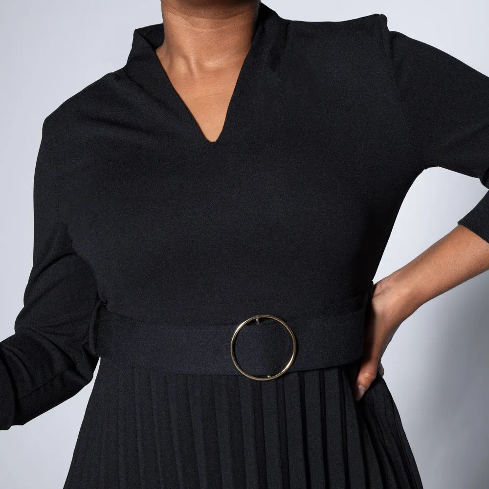 Black Pleated Dress sold by Fashion World product image thumbnail 3