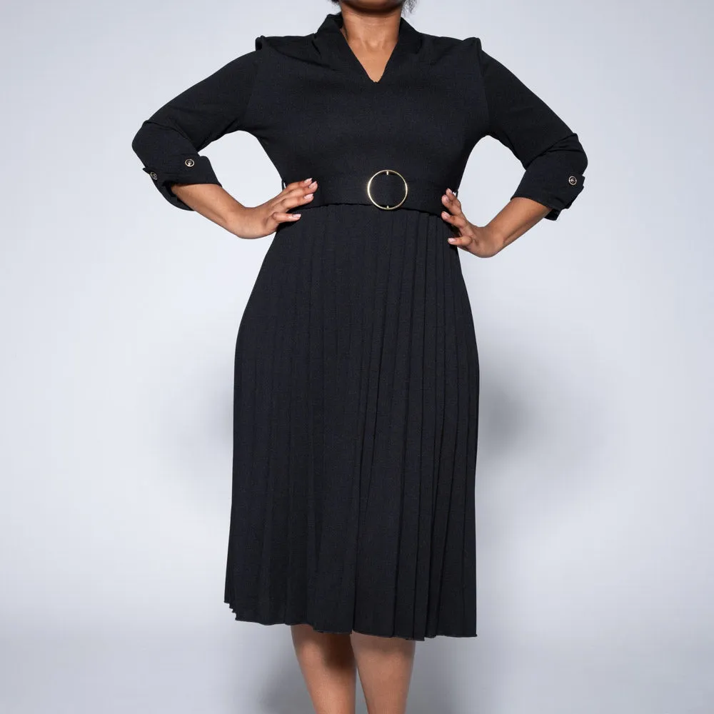 Black Pleated Dress sold by Fashion World product image thumbnail 4