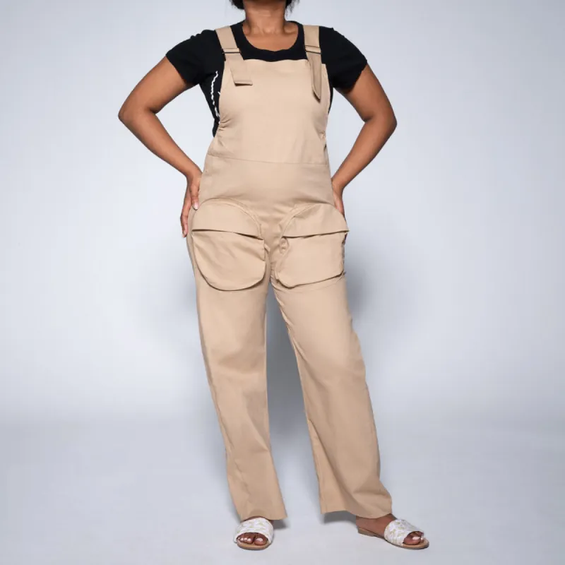 Stone Peach Twill Jumpsuit sold by Fashion World