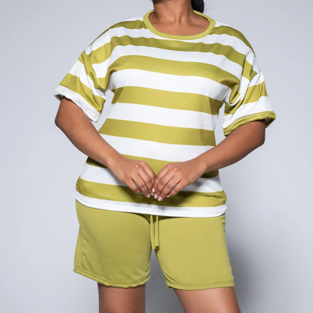 Chartreuse Top And Shorts Set sold by Fashion World product image thumbnail 4