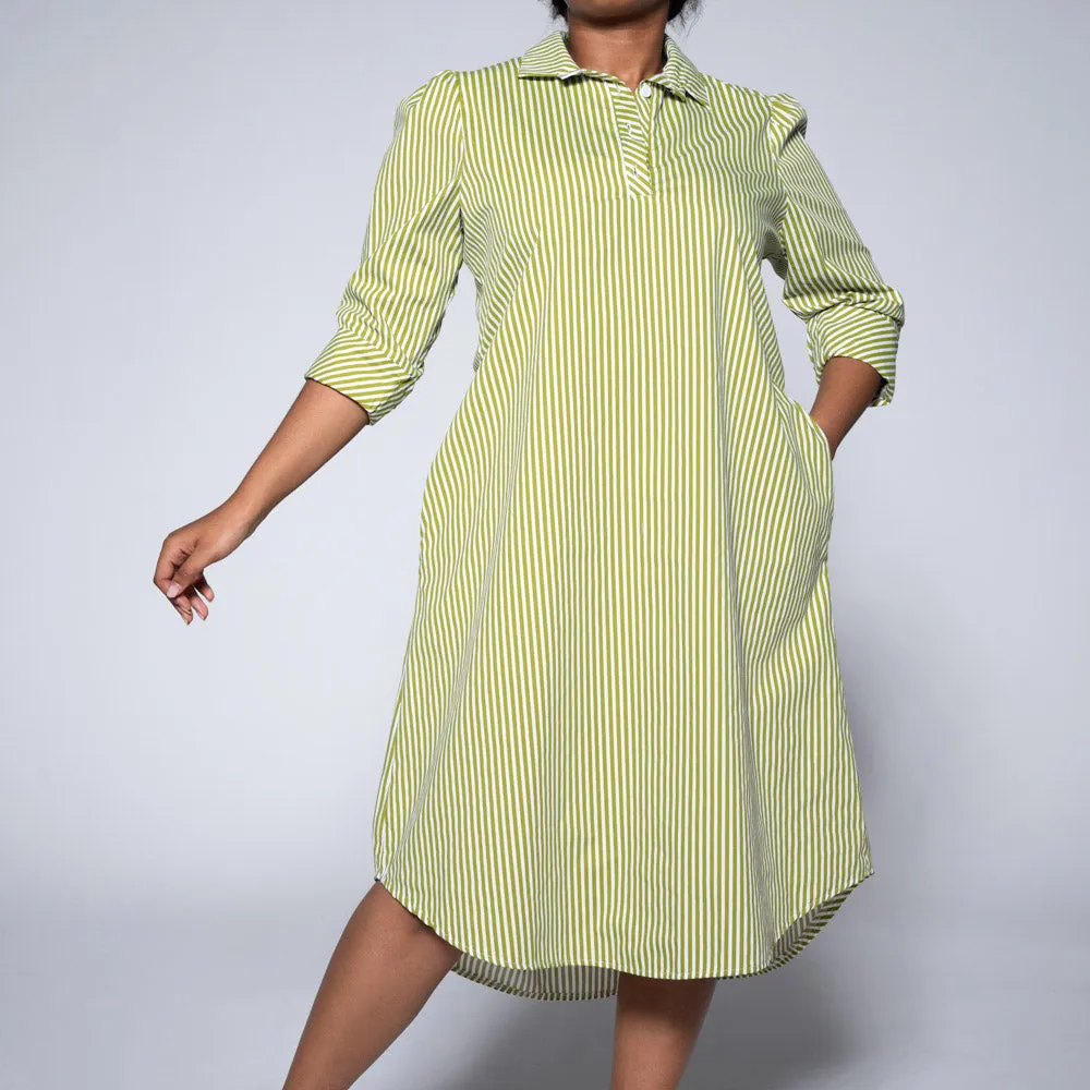 Plus Size Green Striped Tunic sold by Fashion World product image thumbnail 4