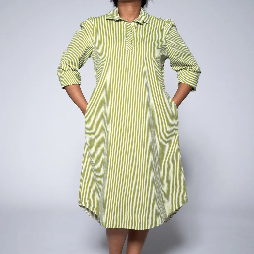 Plus Size Green Striped Tunic sold by Fashion World