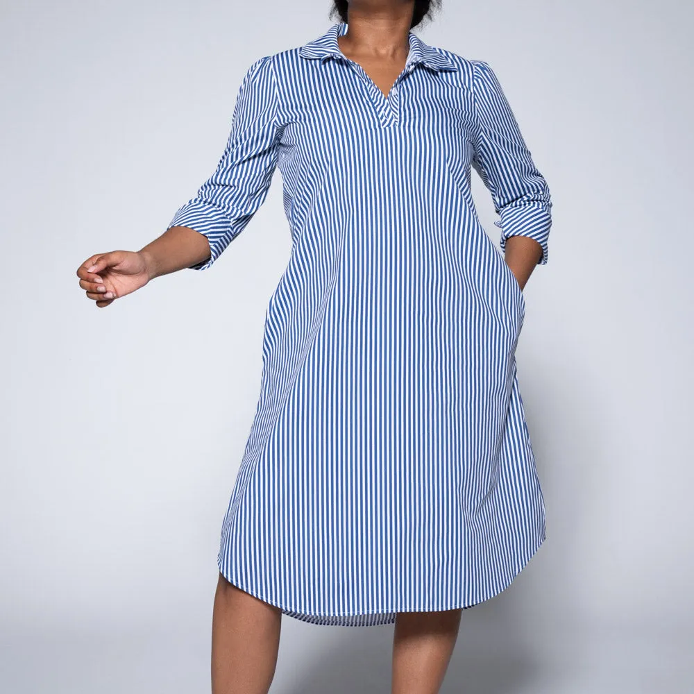 Plus Size Blue Striped Tunic sold by Fashion World product image thumbnail 4