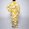 Mustard Tie-Belt Printed Kimono sold by Fashion World