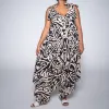 Blk/Stone Printed Jumpsuit sold by Fashion World