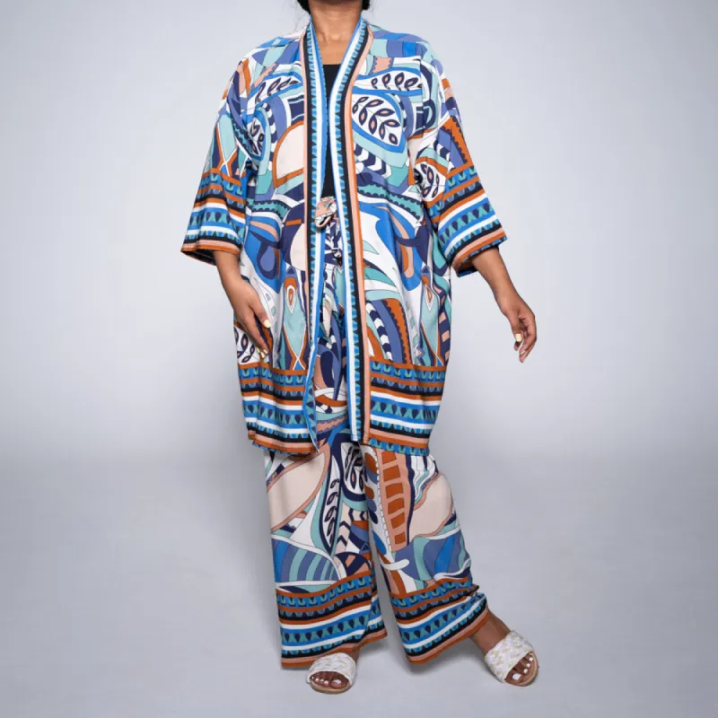 Border Print Kimono sold by Fashion World