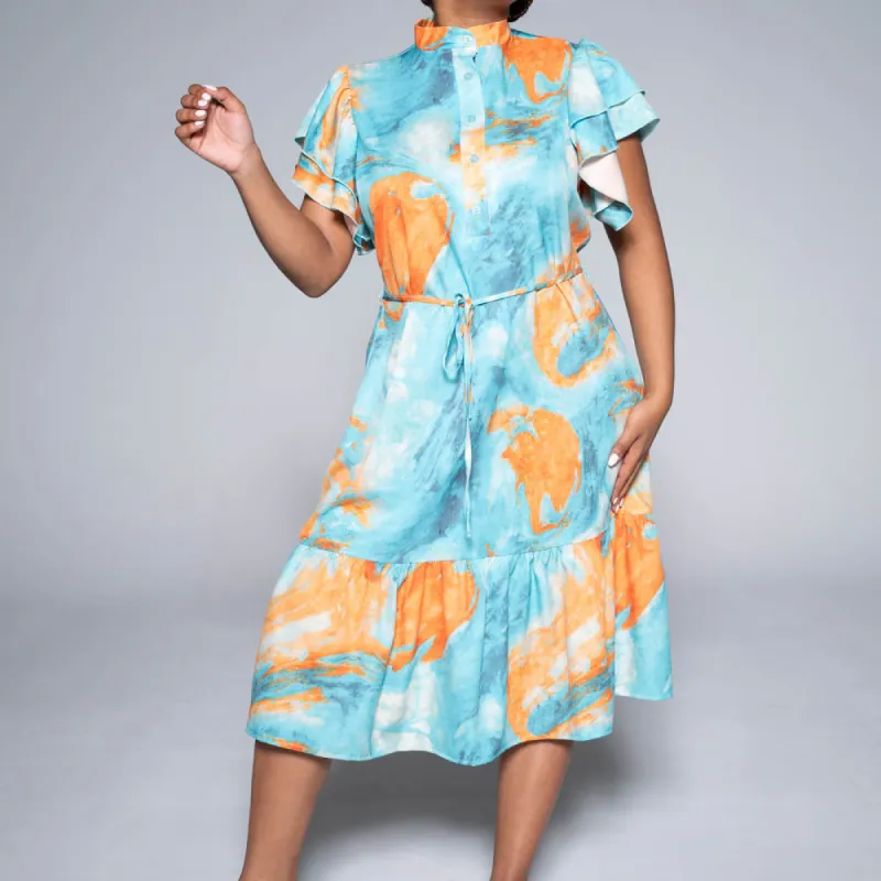 Plus Size Printed Tiered Tunic sold by Fashion World