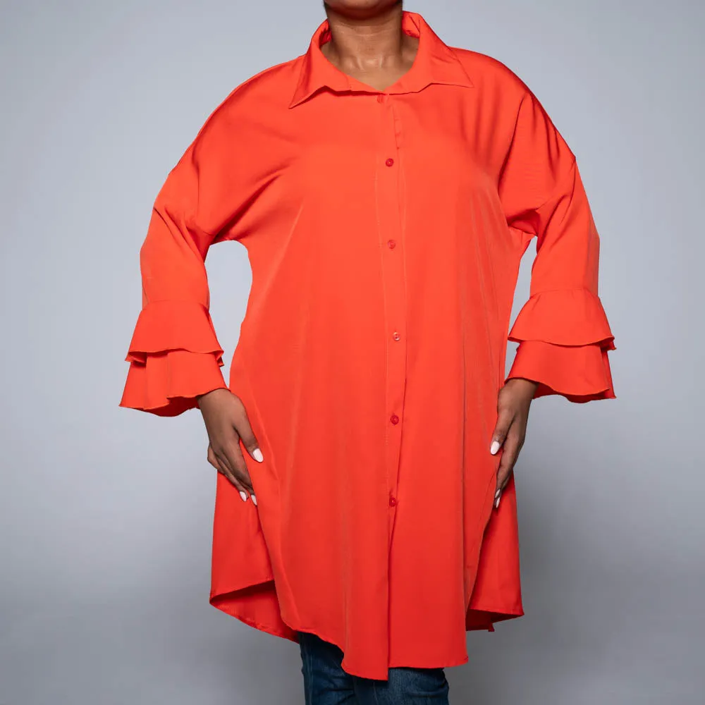 Terracotta Long Sleeve Tunic sold by Fashion World product image thumbnail 4