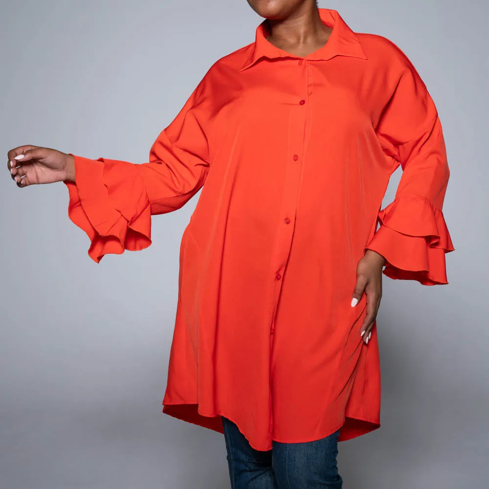Terracotta Long Sleeve Tunic sold by Fashion World product image thumbnail 5