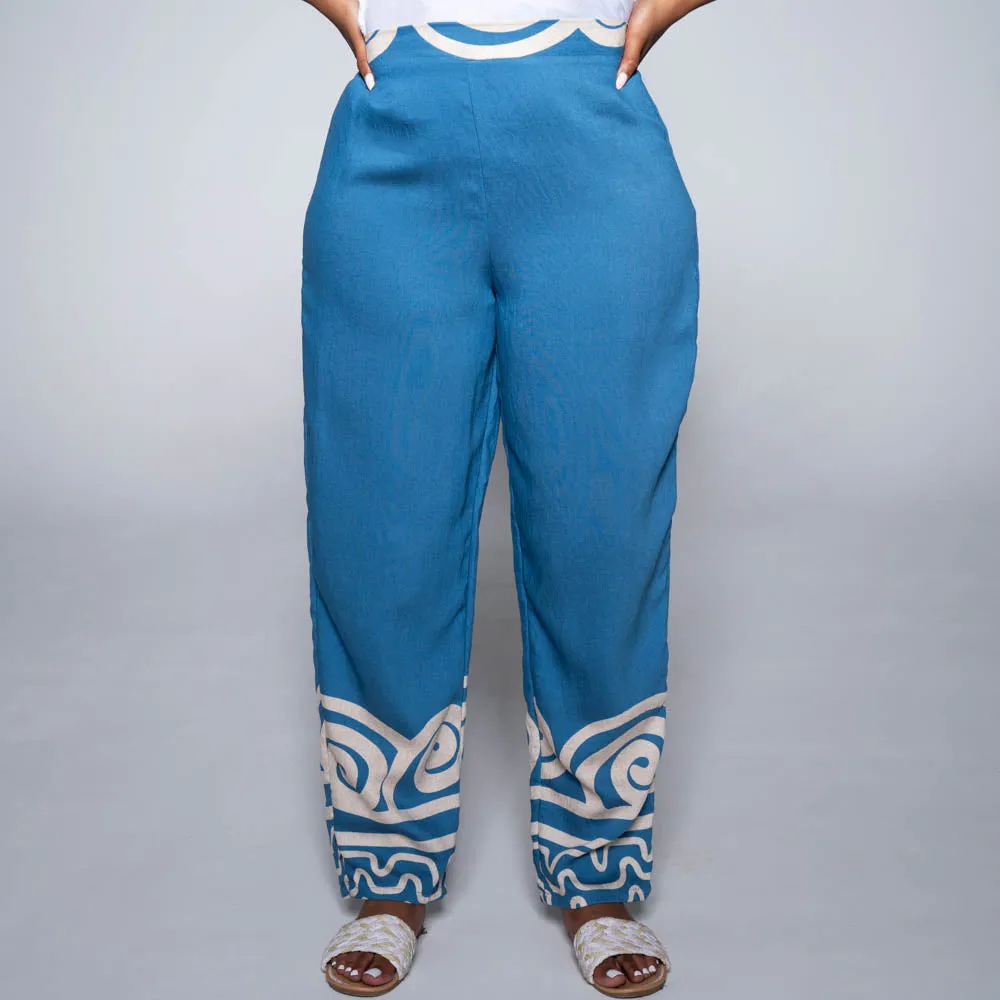 Plus Size Blue/Stone Pants sold by Fashion World product image thumbnail 2