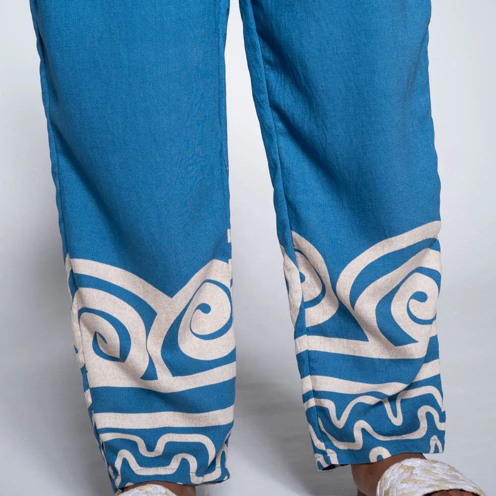 Plus Size Blue/Stone Pants sold by Fashion World product image thumbnail 3