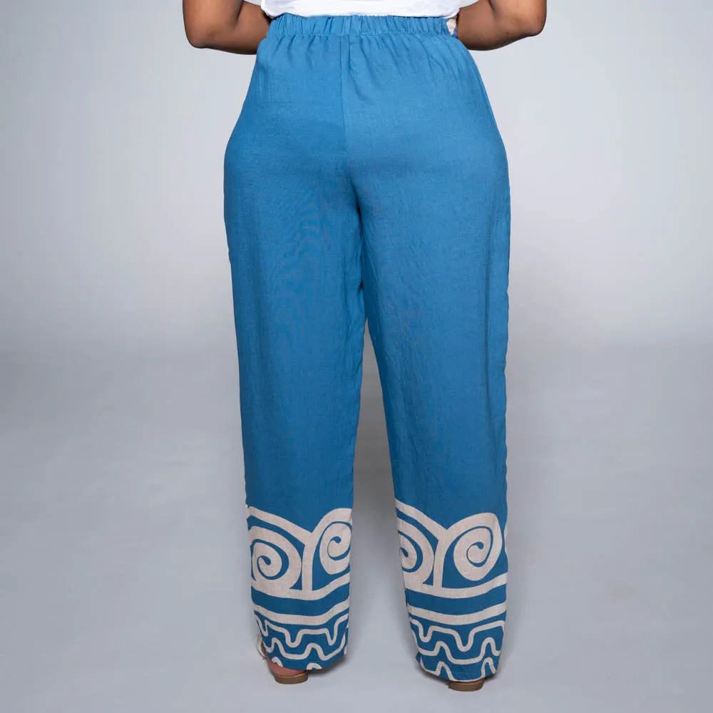 Plus Size Blue/Stone Pants sold by Fashion World product image thumbnail 5