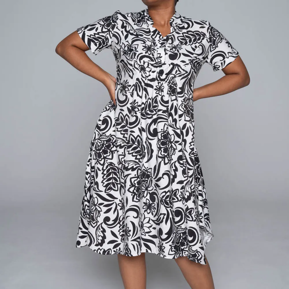 Short Sleeves Nylon Rayon Tunic sold by Fashion World