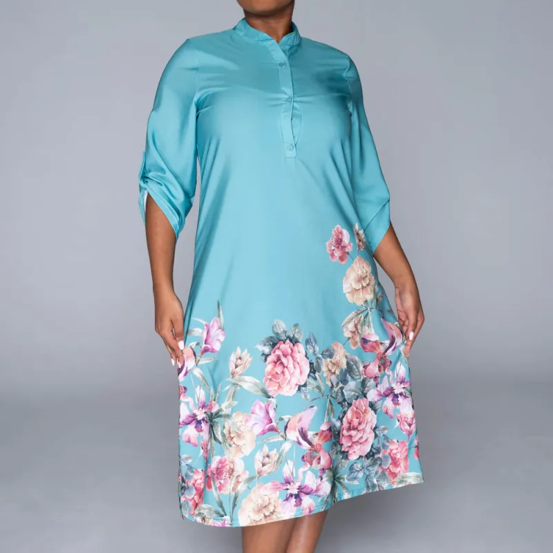 Plus Size Border Print Tunic sold by Fashion World