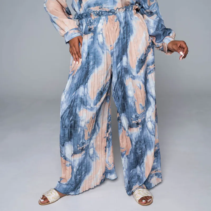 Printed Pleated Pants sold by Fashion World