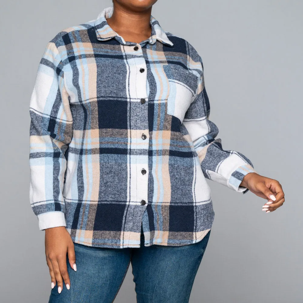 Navy Shacket sold by Fashion World product image thumbnail 5