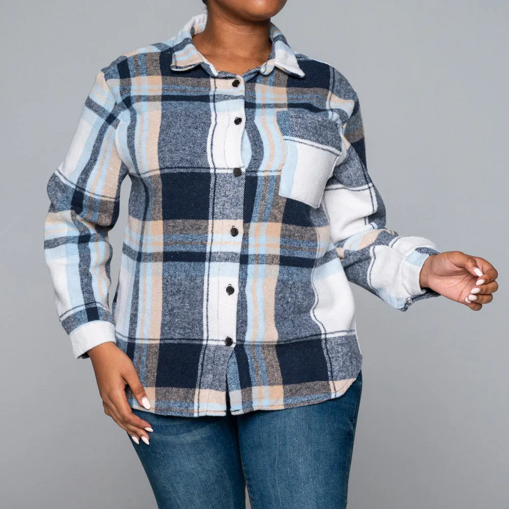 Navy Shacket sold by Fashion World product image thumbnail 2