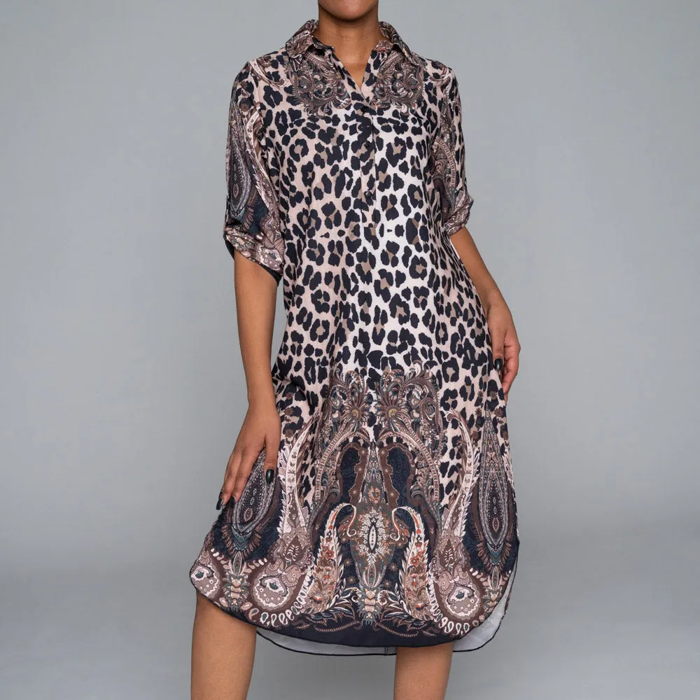 Plus Size Border Print Tunic sold by Fashion World