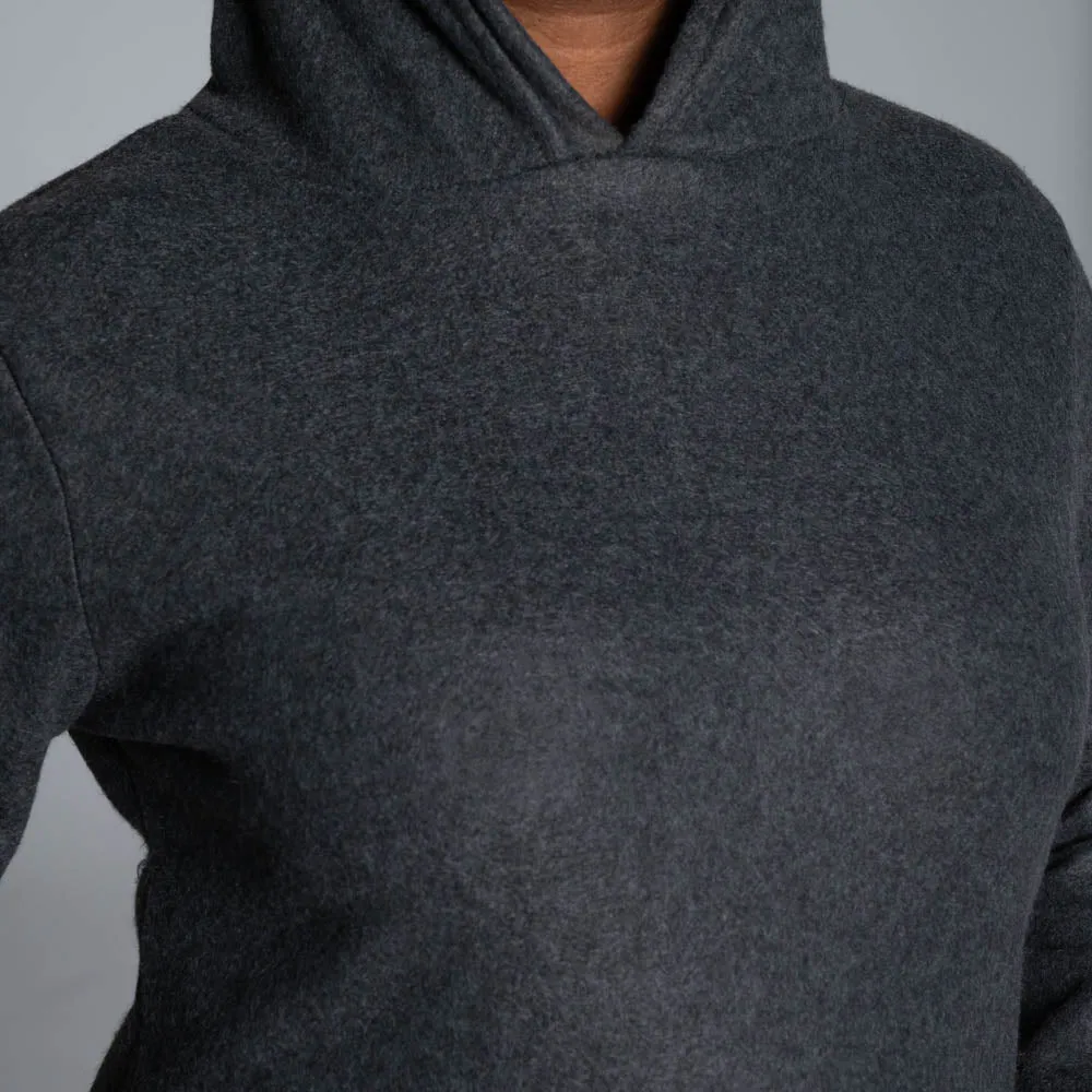Charcoal Polar Fleece Hooded Top sold by Fashion World product image thumbnail 2