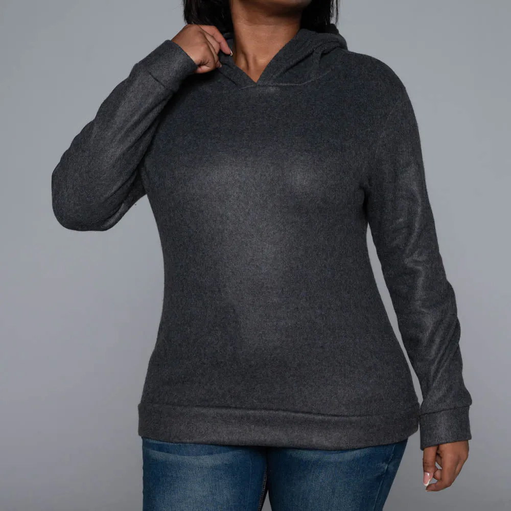 Charcoal Polar Fleece Hooded Top sold by Fashion World product image thumbnail 5