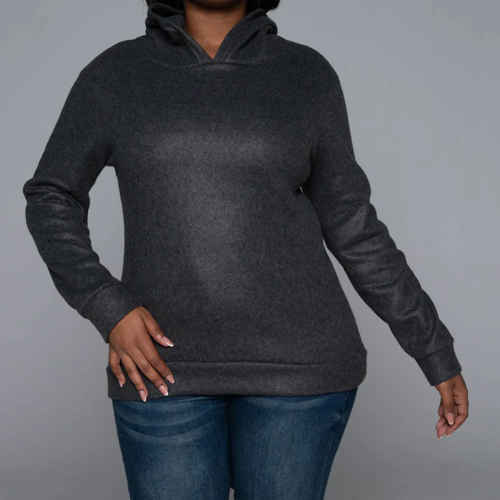 Charcoal Polar Fleece Hooded Top sold by Fashion World product image thumbnail 3