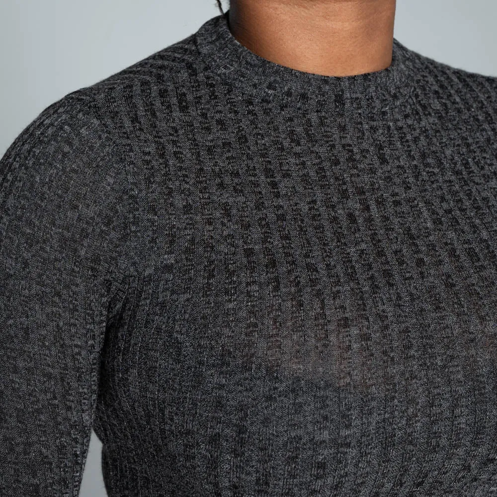 Black Rib Turtle Neck Dress sold by Fashion World product image thumbnail 3