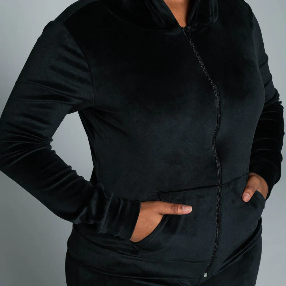 Black Supersoft Hooded Tracksuit sold by Fashion World product image thumbnail 2