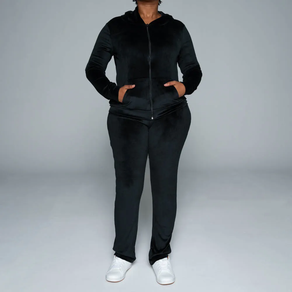 Black Supersoft Hooded Tracksuit sold by Fashion World product image thumbnail 5