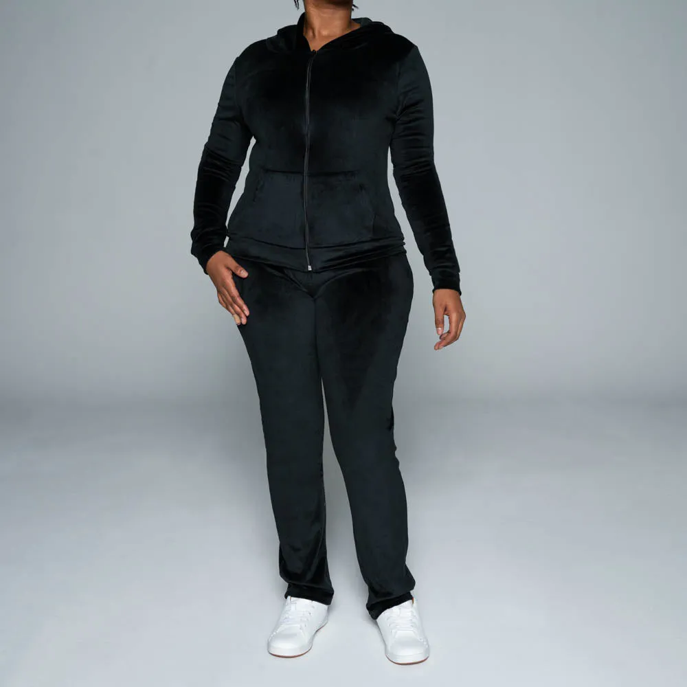 Black Supersoft Hooded Tracksuit sold by Fashion World product image thumbnail 4