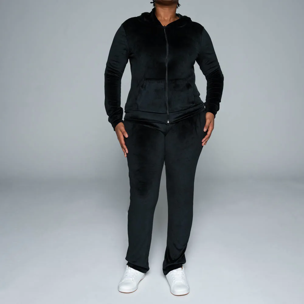 Black Supersoft Hooded Tracksuit sold by Fashion World