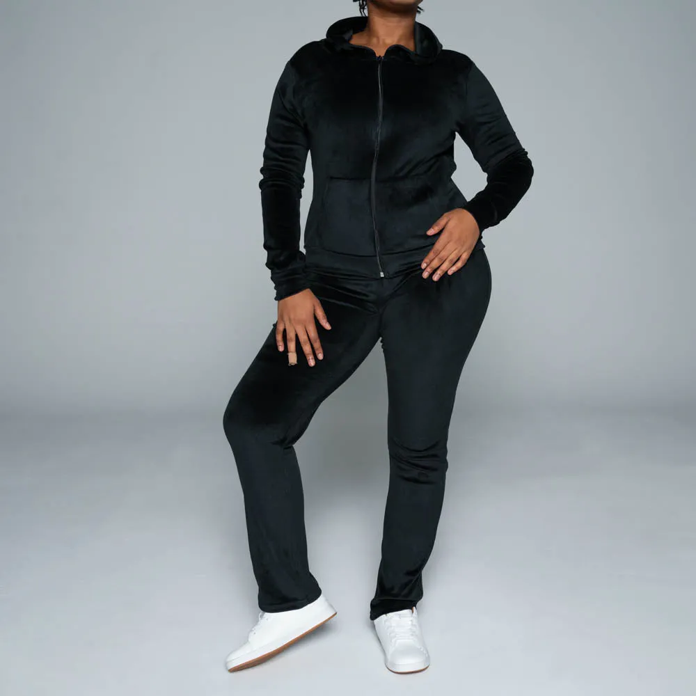 Black Supersoft Hooded Tracksuit sold by Fashion World product image thumbnail 3